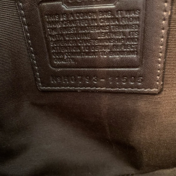 Coach Brown Metallic Signature C purse tote # 11505 - Picture 4 of 7